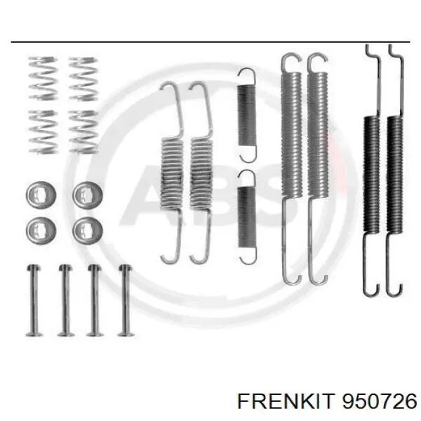 950726 Frenkit Монтажний комплект задніх барабанних колодок