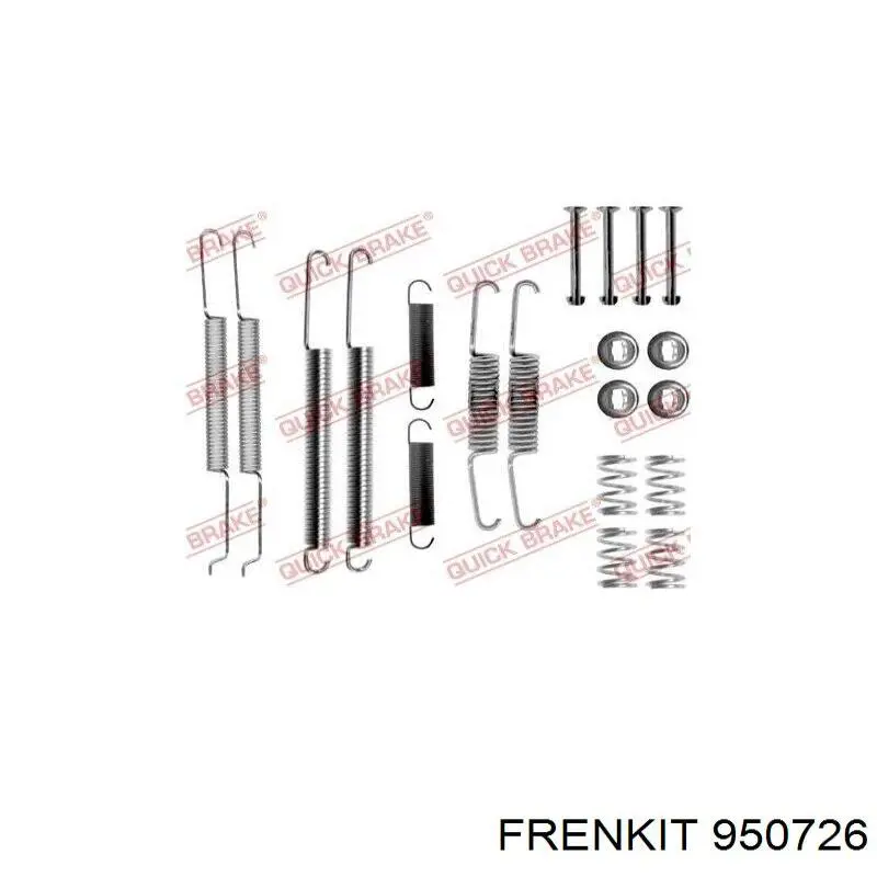 Монтажний комплект задніх барабанних колодок Frenkit 950726 ціна, від 7.88 USD