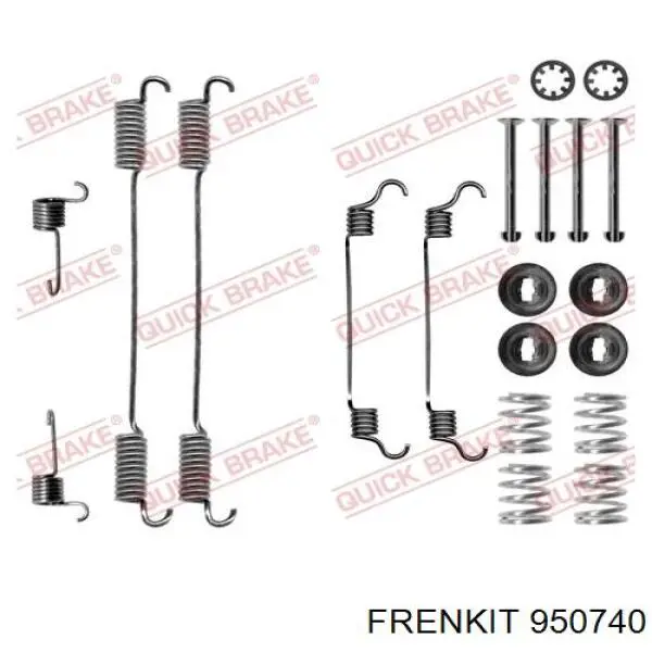 430856 Peugeot/Citroen Монтажний комплект задніх барабанних колодок