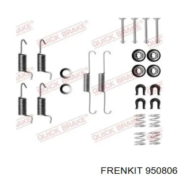 Ремкомплект задніх гальм Frenkit 950806 ціна, від 4.71 USD