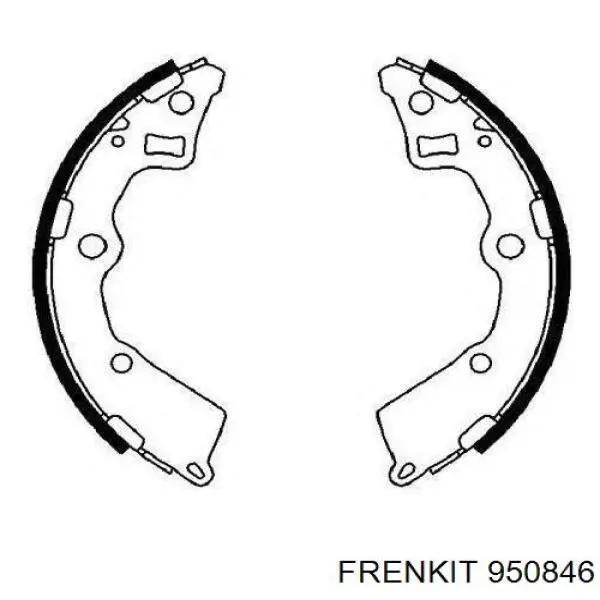 Ремкомплект гальмівних колодок Frenkit 950846 ціна, від 9.08 USD