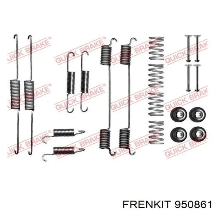950861 Frenkit Монтажний комплект задніх барабанних колодок