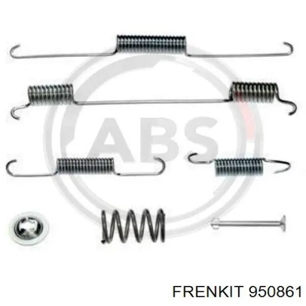 Монтажний комплект задніх барабанних колодок Frenkit 950861 ціна, від 6.41 USD