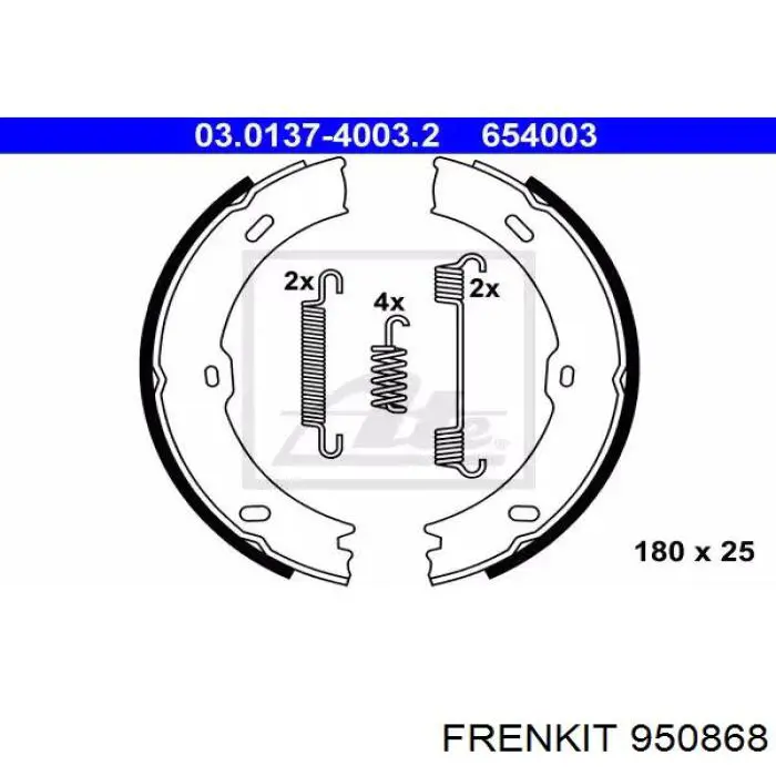 Пружина задніх барабанних гальмівних колодок Frenkit 950868 ціна, від 1.83 USD