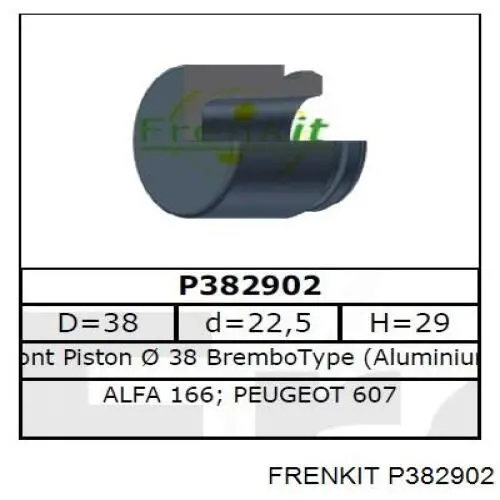 D025570 Autofren Поршень гальмівного супорта переднього