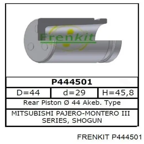 Поршень гальмівного супорта заднього Frenkit P444501 ціна, від 8.31 USD