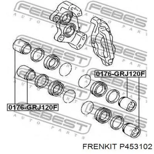 Купити P453102 Frenkit Поршень супорту гальмівного, переднього