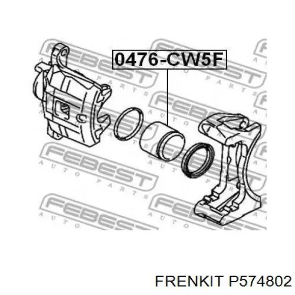 P574802 Frenkit поршень супорту гальмівного, переднього