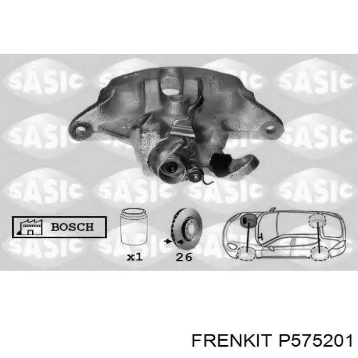 Поршень тормозного суппорта переднего  FRENKIT P575201