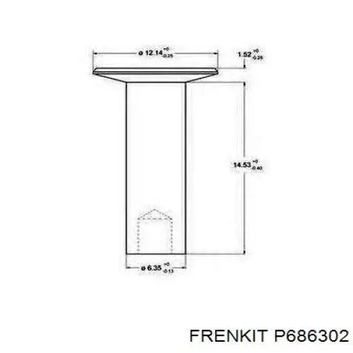 Купити P686302 Frenkit Поршень супорту гальмівного, переднього
