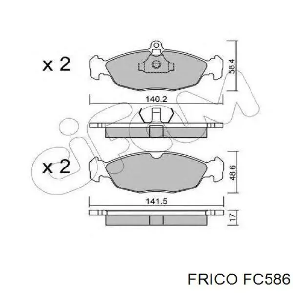 FC586 Frico Передні гальмівні колодки