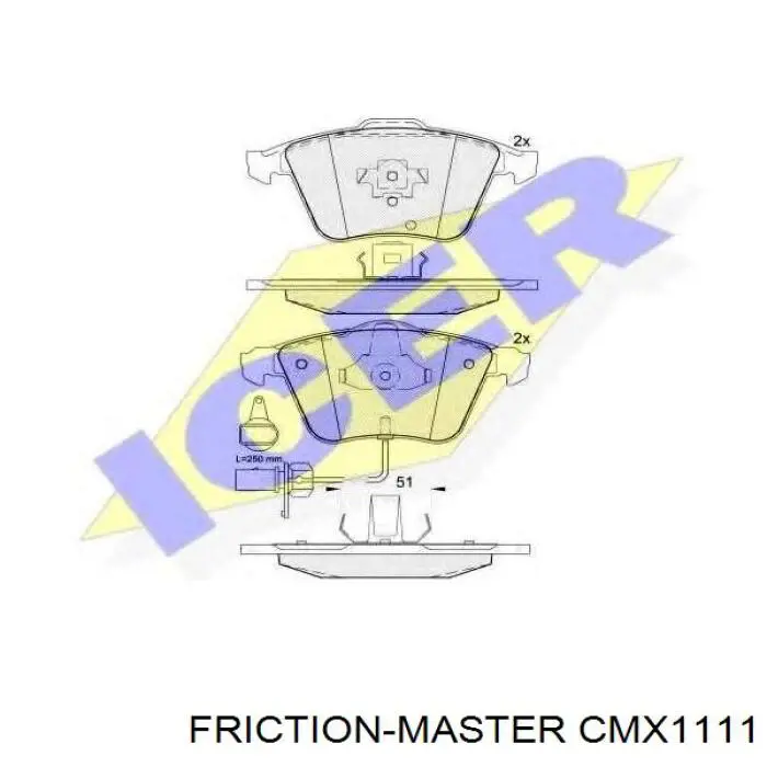 CMX1111 Friction Master Передні гальмівні колодки