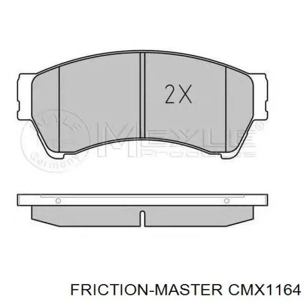 Передні тормозні колодки CMX1164 Friction Master