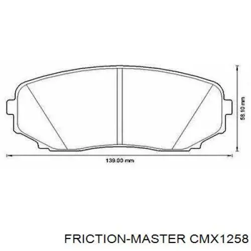Передні тормозні колодки CMX1258 Friction Master