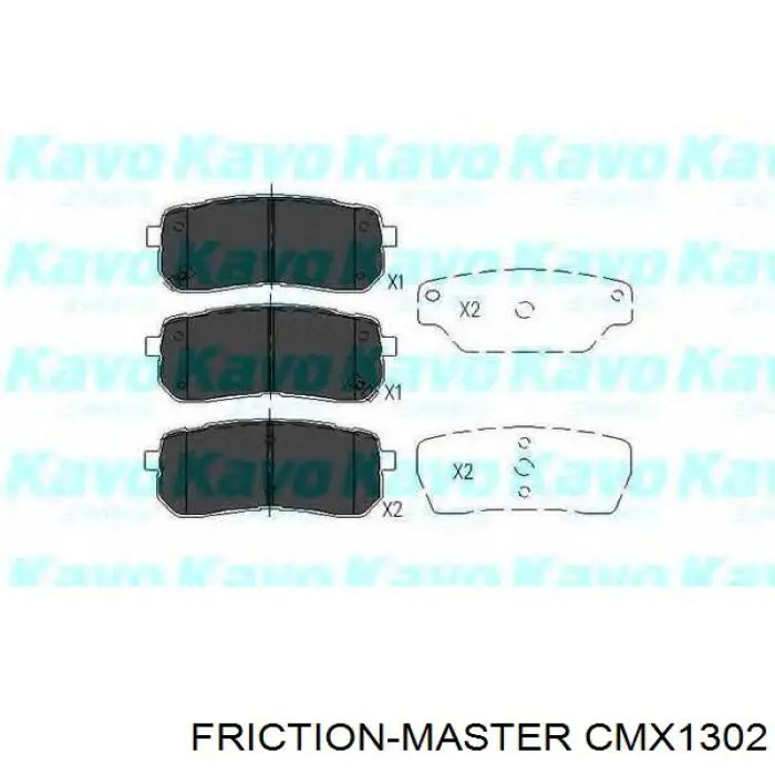 Задні гальмівні колодки CMX1302 Friction Master