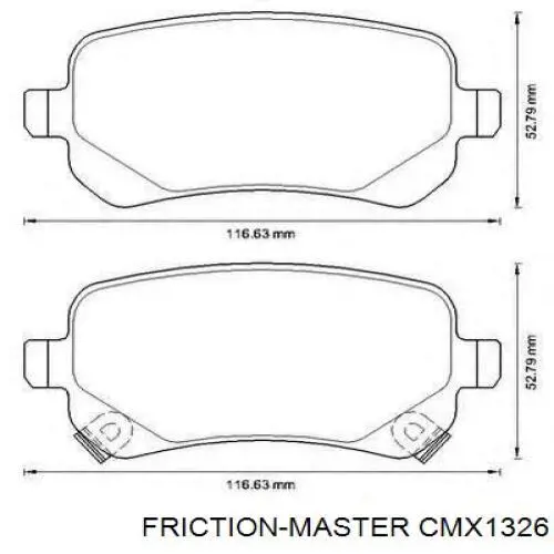 CMX1326 Friction Master колодки гальмові задні, дискові