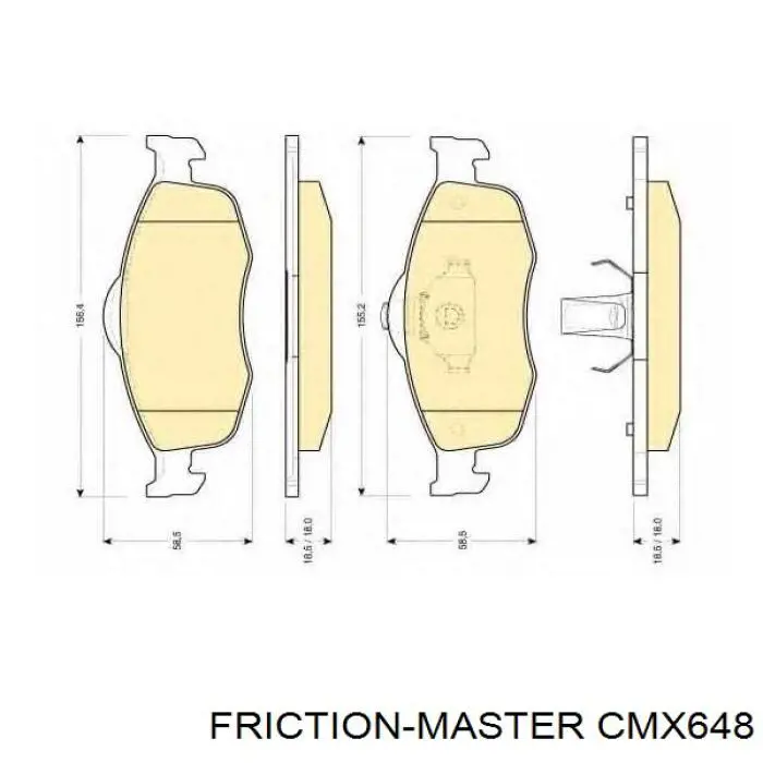 CMX648 Friction Master Передні гальмівні колодки