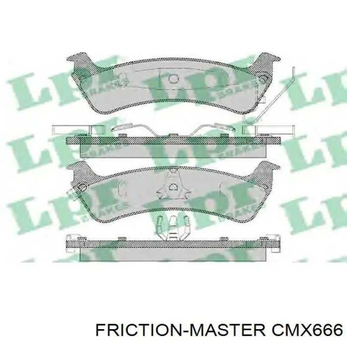 Колодки гальмові задні, дискові CMX666 Friction Master