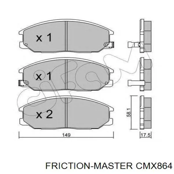 Купити CMX864 Friction Master Колодки гальмівні передні, дискові
