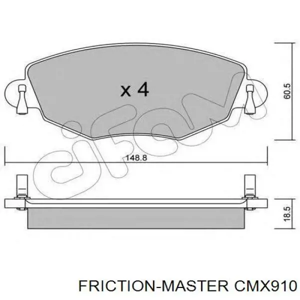 CMX910 Friction Master Передні гальмівні колодки