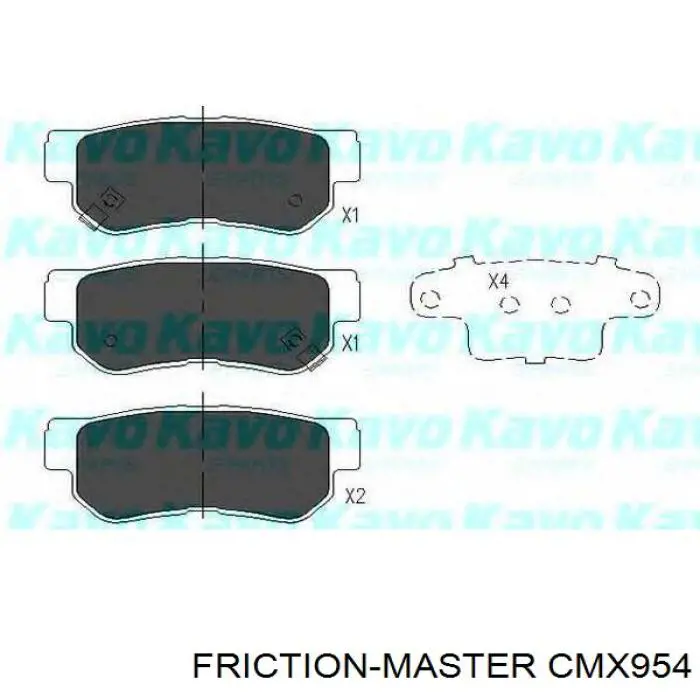 CMX954 Friction Master Колодки гальмівні задні, дискові