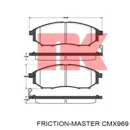 CMX969 Friction Master Передні гальмівні колодки
