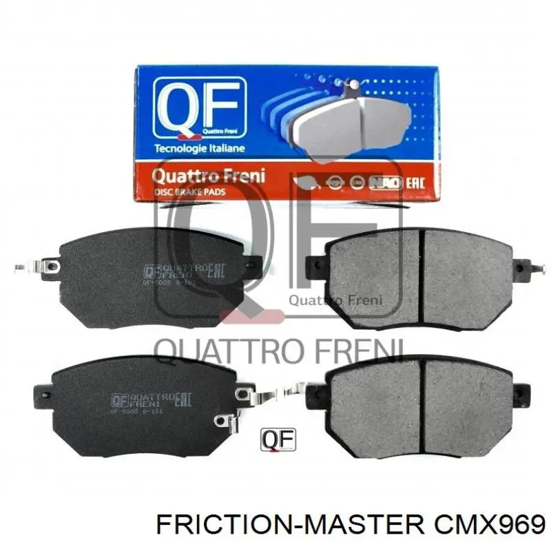 Колодки гальмівні передні, дискові CMX969 Friction Master