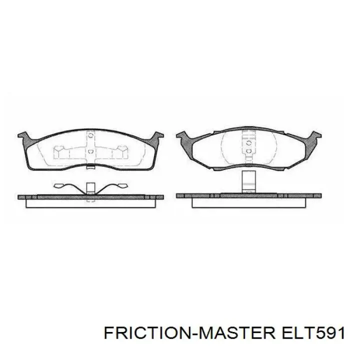 Гальмівні колодки Friction Master ELT591 ціна, від 23.96 USD