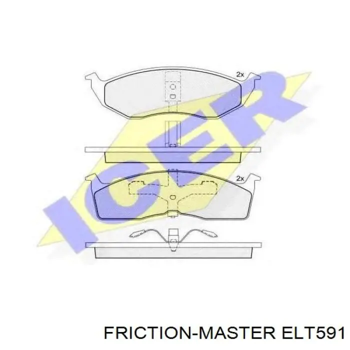 ELT591 Friction Master колодки гальмівні передні, дискові