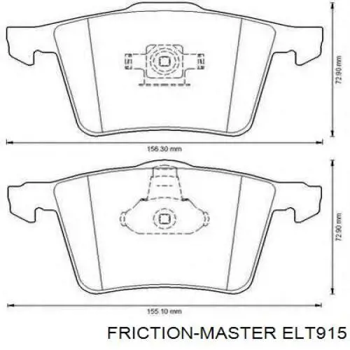 Купити ELT915 Friction Master Колодки гальмівні передні, дискові