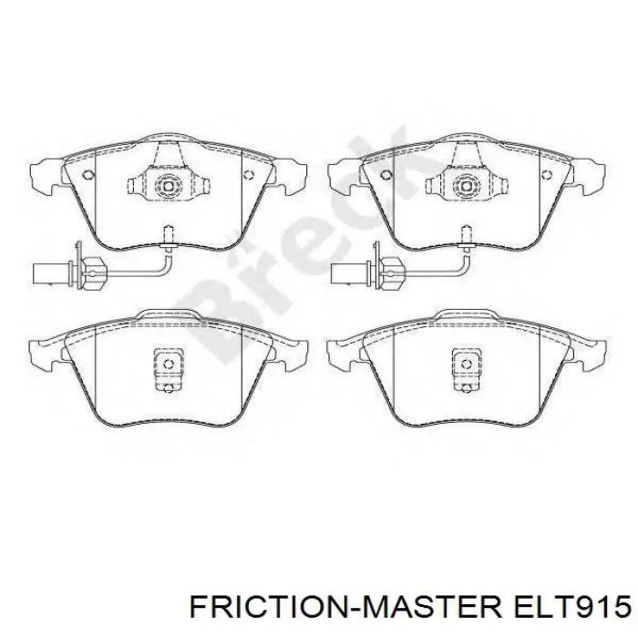 Тормозні колодки Friction Master ELT915