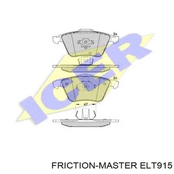 Гальмівні колодки Friction Master ELT915 ціна, від 33.78 USD