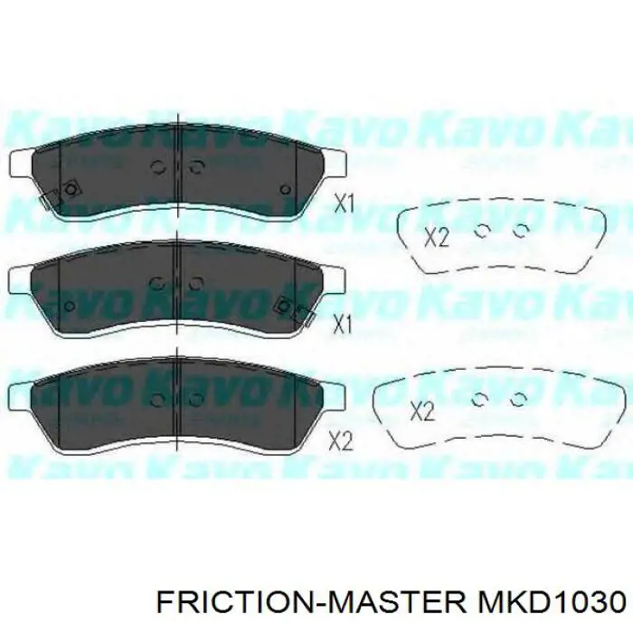 Задні гальмівні колодки Friction Master MKD1030 ціна, від 18.30 USD