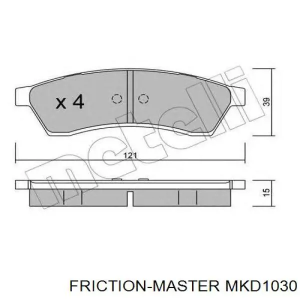 Купити MKD1030 Friction Master Задні колодки