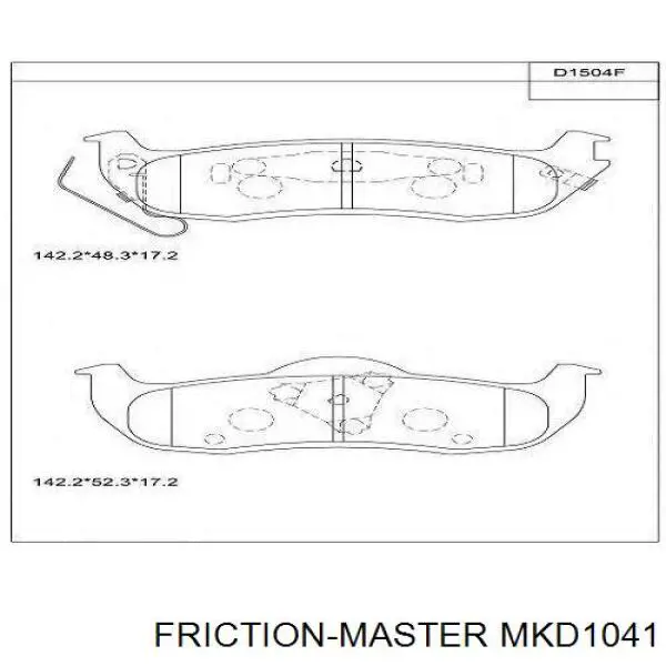 Купити MKD1041 Friction Master Задні колодки