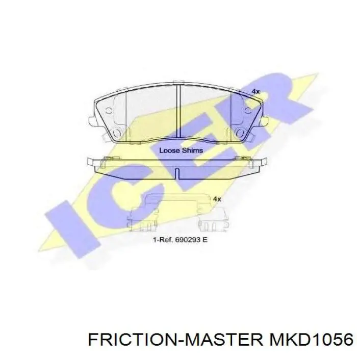 Купити MKD1056 Friction Master Колодки гальмівні передні, дискові