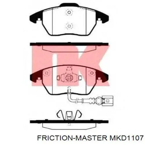 Купити MKD1107 Friction Master Колодки гальмівні передні, дискові