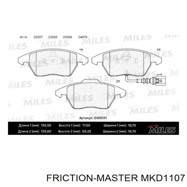 Тормозні колодки Friction Master MKD1107