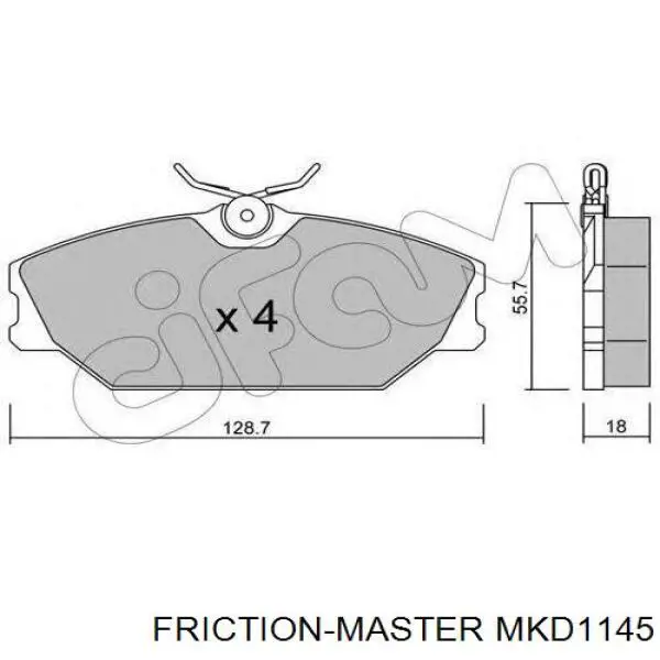 Купити MKD1145 Friction Master Колодки гальмівні передні, дискові