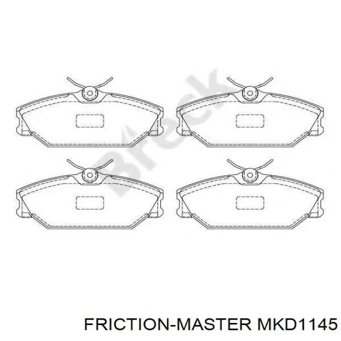Передні тормозні колодки MKD1145 Friction Master