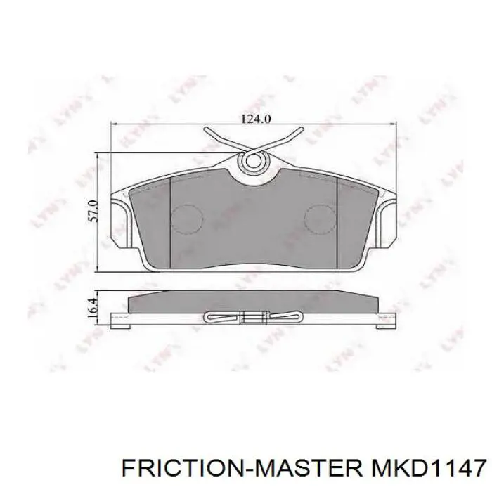 Передні тормозні колодки MKD1147 Friction Master