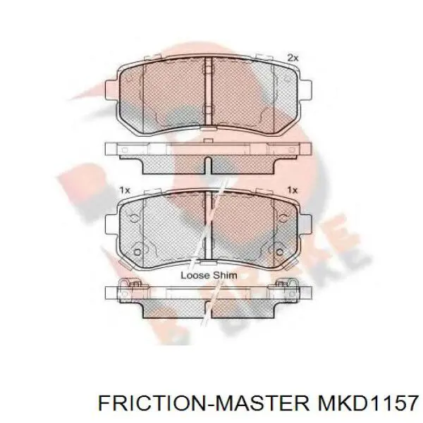 Задні гальмівні колодки MKD1157 Friction Master