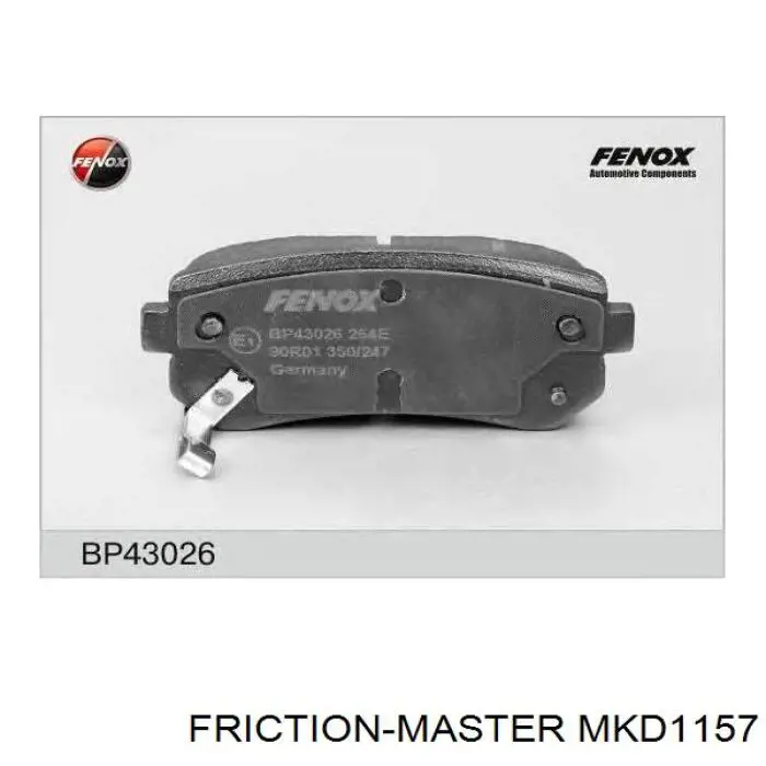 Задні дискові колодки Friction Master MKD1157