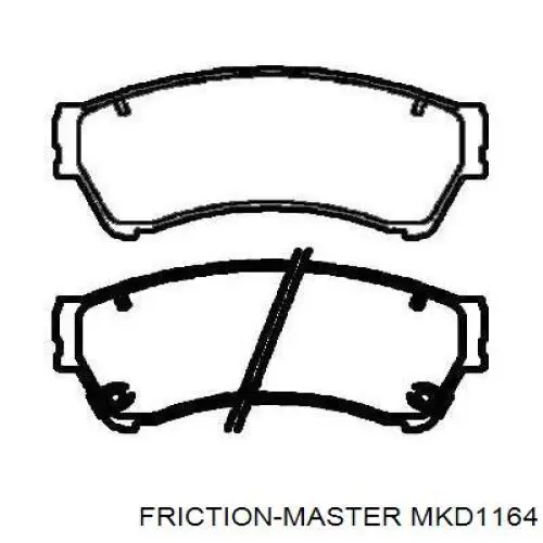 Купити MKD1164 Friction Master Колодки гальмівні передні, дискові