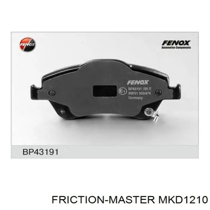 Гальмівні колодки Friction Master MKD1210 ціна, від 21.90 USD