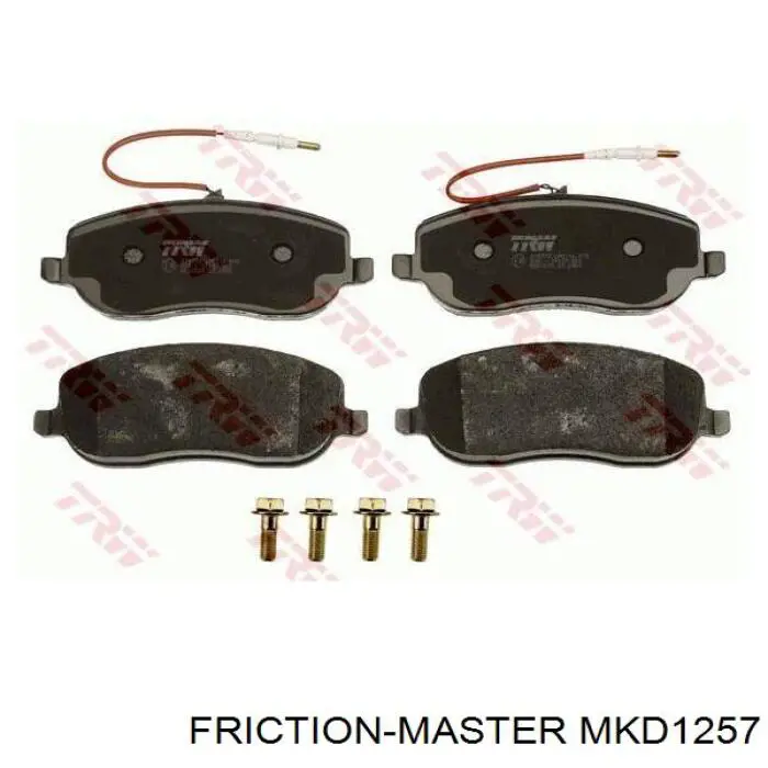 Колодки гальмівні передні, дискові MKD1257 Friction Master