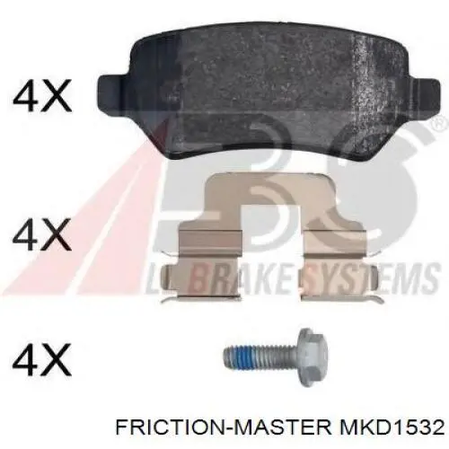 Передні тормозні колодки MKD1532 Friction Master