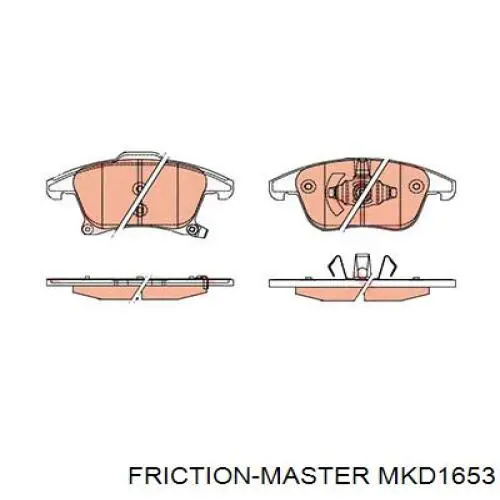 Купити MKD1653 Friction Master Колодки гальмівні передні, дискові