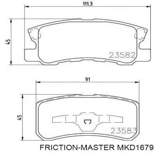 Колодки гальмові задні, дискові MKD1679 Friction Master