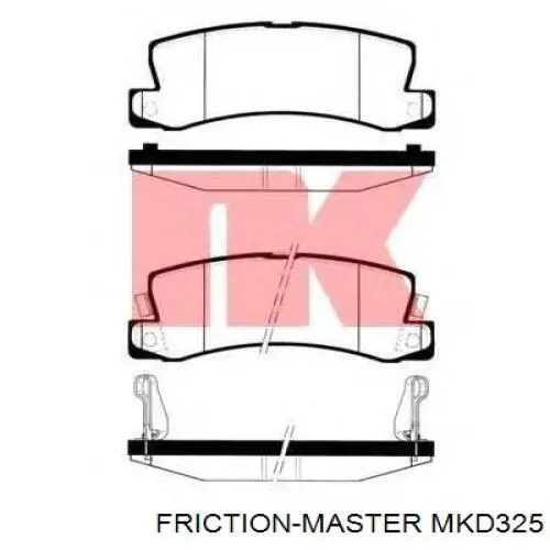 MKD325 Friction Master Колодки гальмівні задні, дискові